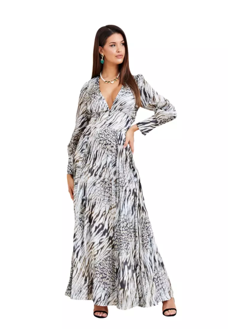 Dalmatian print maxi dress best sale