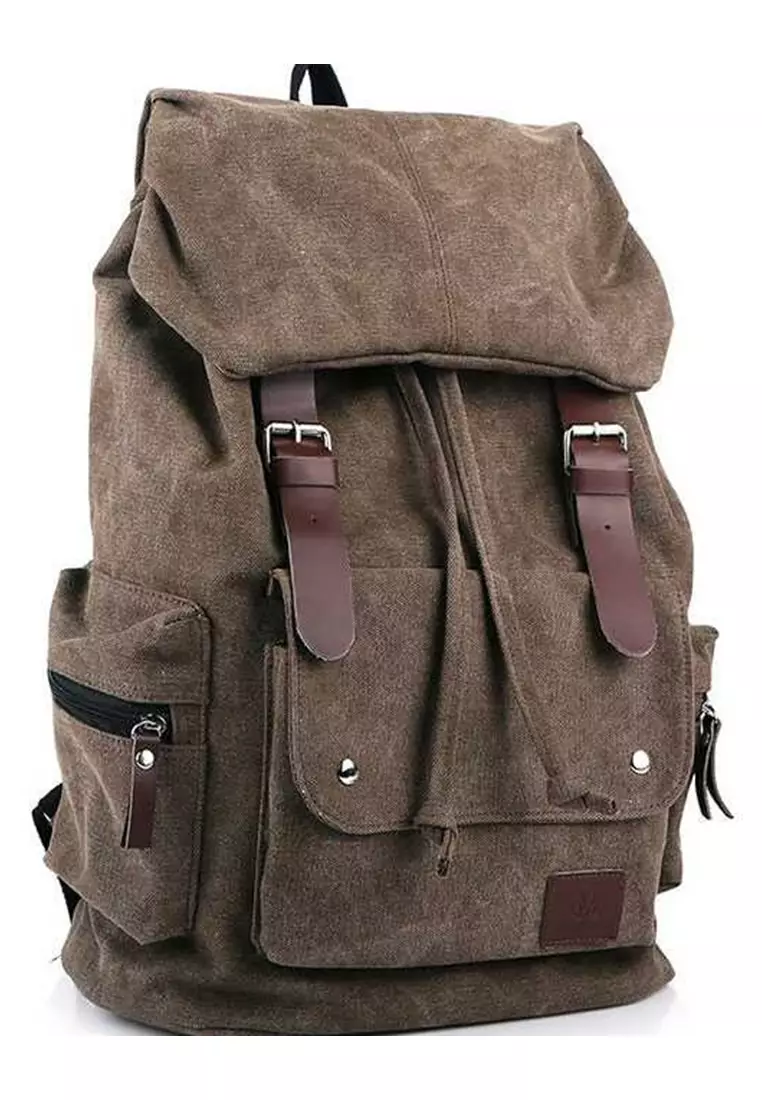 Tas Ransel Fashion Retro Vintage Material Canvas ORIGINAL