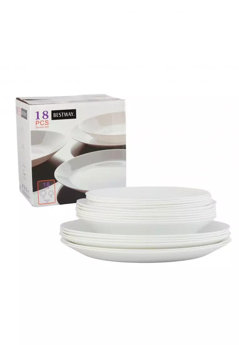 Buy Edge Houseware Ceramic Dinnerware Set of 18pcs 2024 Online ZALORA