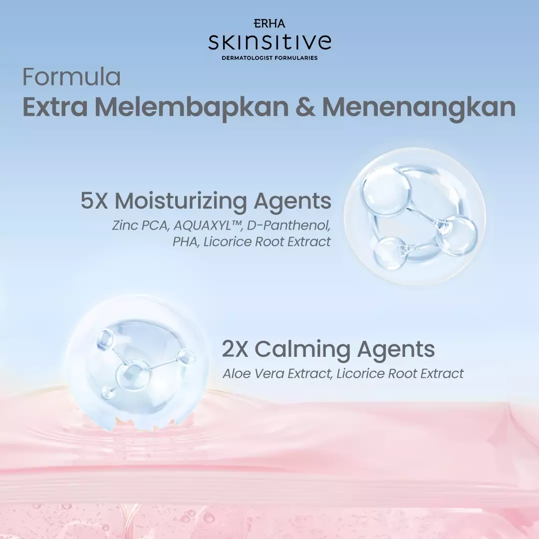 ERHA Skinsitive Ultracalm Face Wash 80g | Sabun Cuci Muka Semua Jenis Kulit (Normal - Sensitif) dengan Panthenol, Aloe Vera Extract | Melembapkan, Kulit Tidak Ketarik | PH Balance, Hypoallergenic, Gentle, Calming | Memperkuat Skin Barrier