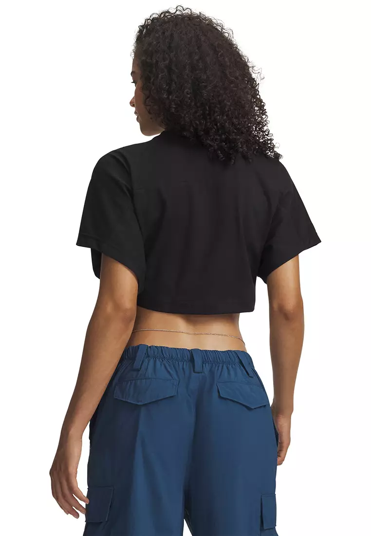 短版標誌女士短袖T恤