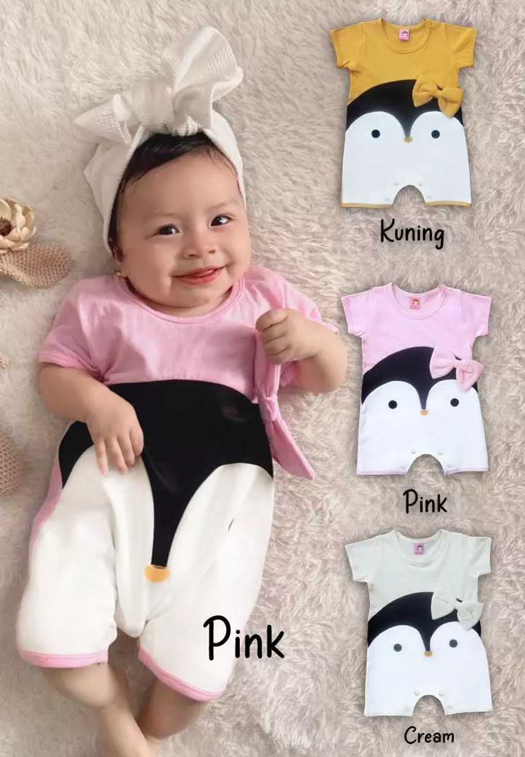 Two Mix - Baju Bayi Lucu Pinguin - Jumper Bayi Laki / Perempuan Katun 4303