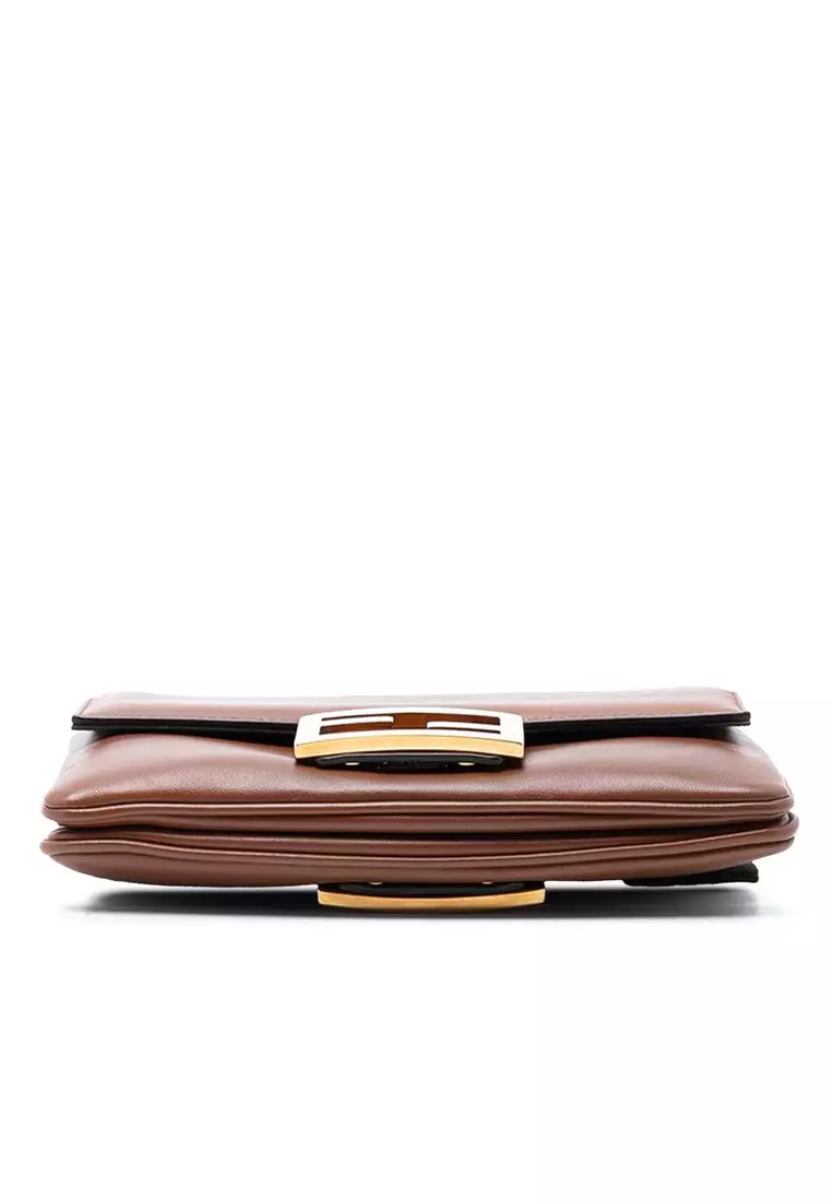 Pre-Loved Fendi Leather Duo Baguette Crossbody
