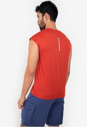 ZALORA ACTIVE orange Drop Shoulder T-Shirt 97C25AAE3BB62AGS_1