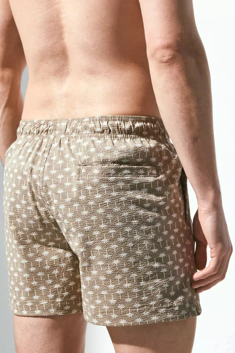 Seersucker swim shorts