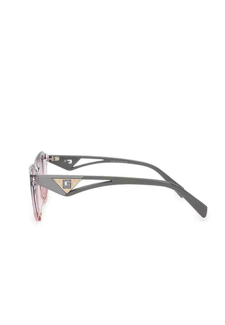 Unisex Polarized Cat-Eye Sunglasses (太陽眼鏡) - 棕色 / 灰色
