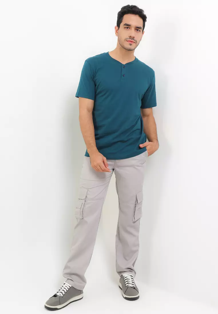 Short Sleeve Henley T-Shirt