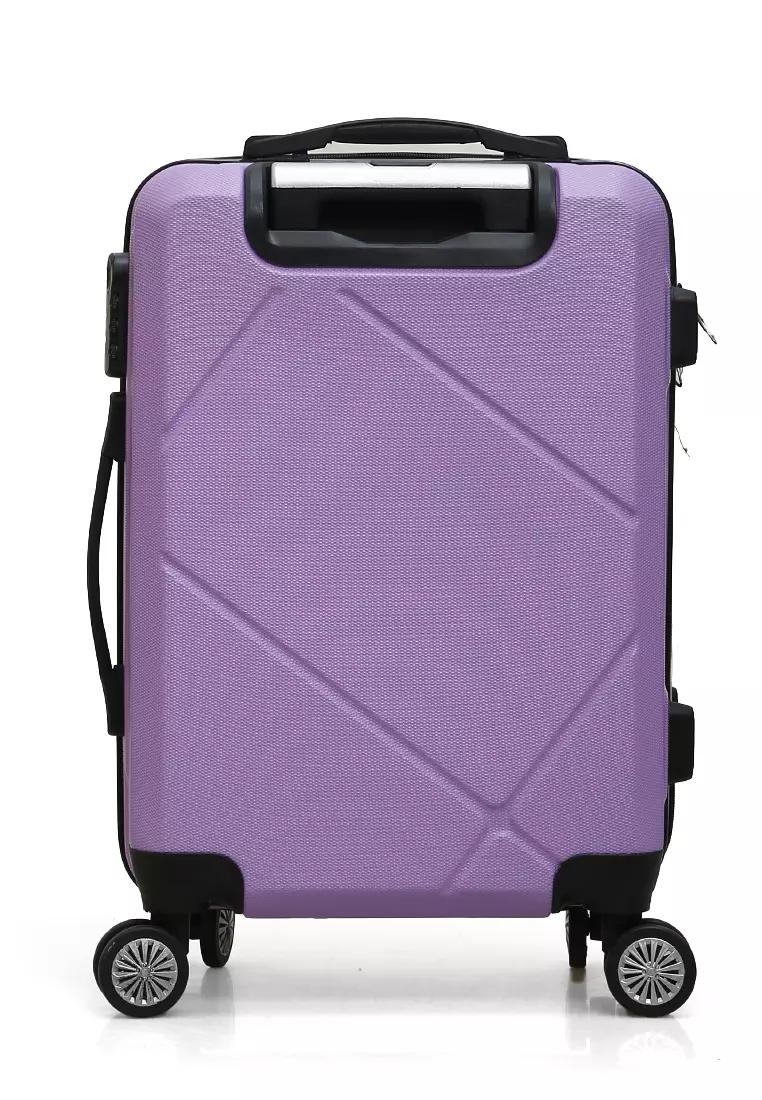 Carlton Tas Koper Unisex Size 20 Inch Suitcase 3 Digit Combination Lock Large Compartment Material Fiber ABS ORIGINAL - Purple