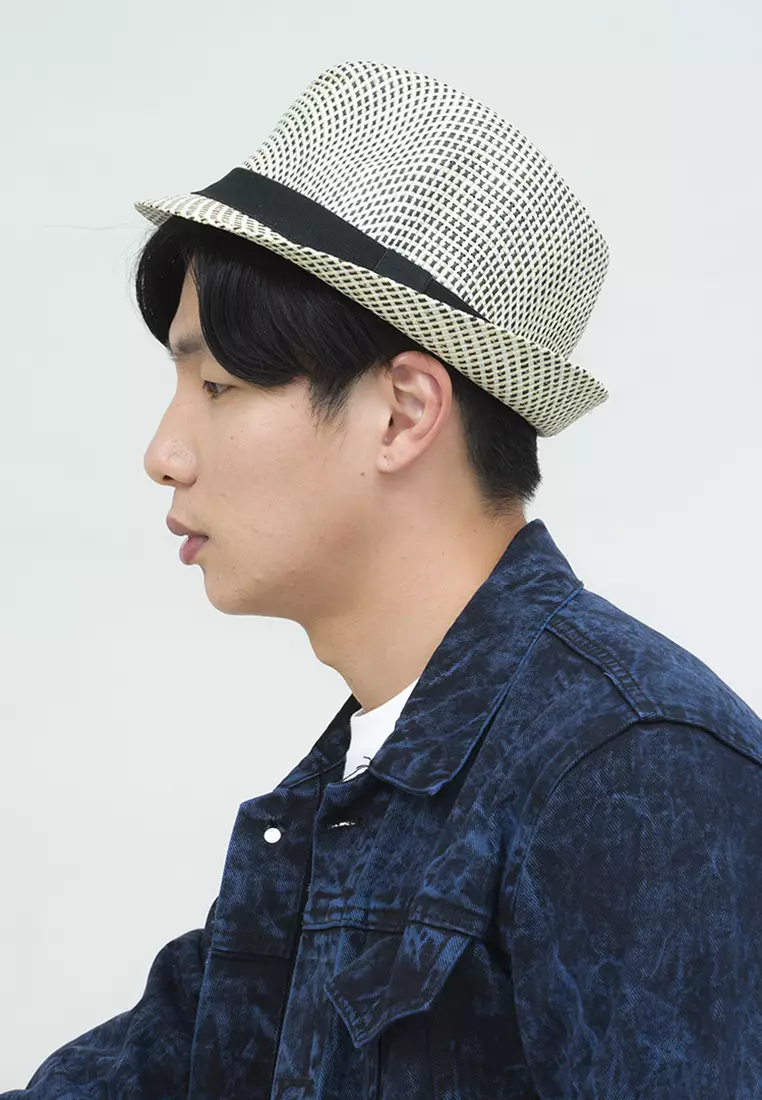 Topi fedora cowboy hat fedora ratan green houseofcuff