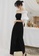 Sunnydaysweety black Style Off Shoulder Lantern Sleeve Split One Piece Dress A21022249 887BFAA73F1839GS_5