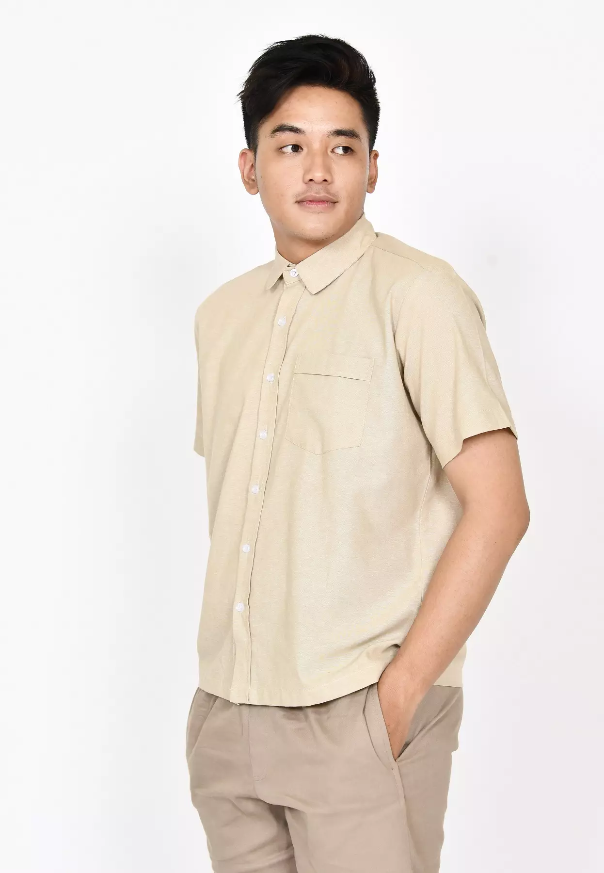Kemeja Polos S/S Pria