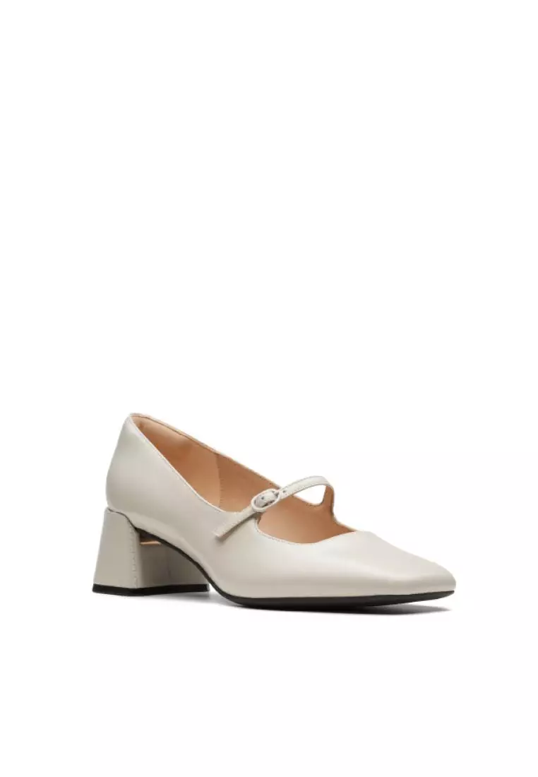 Clarks Nyta45 Shine White Leather Women s Shoes