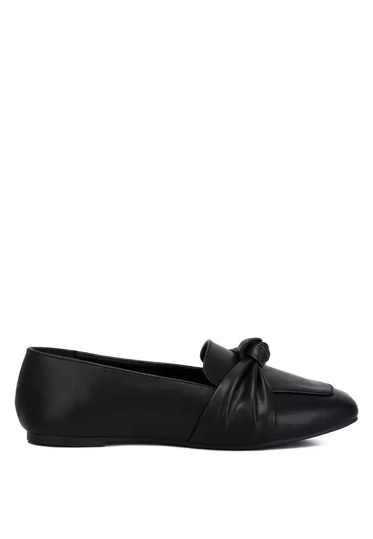 Discount on London Rag  shoes - SKU: Recycled Faux Leather Flat Loafers In Black