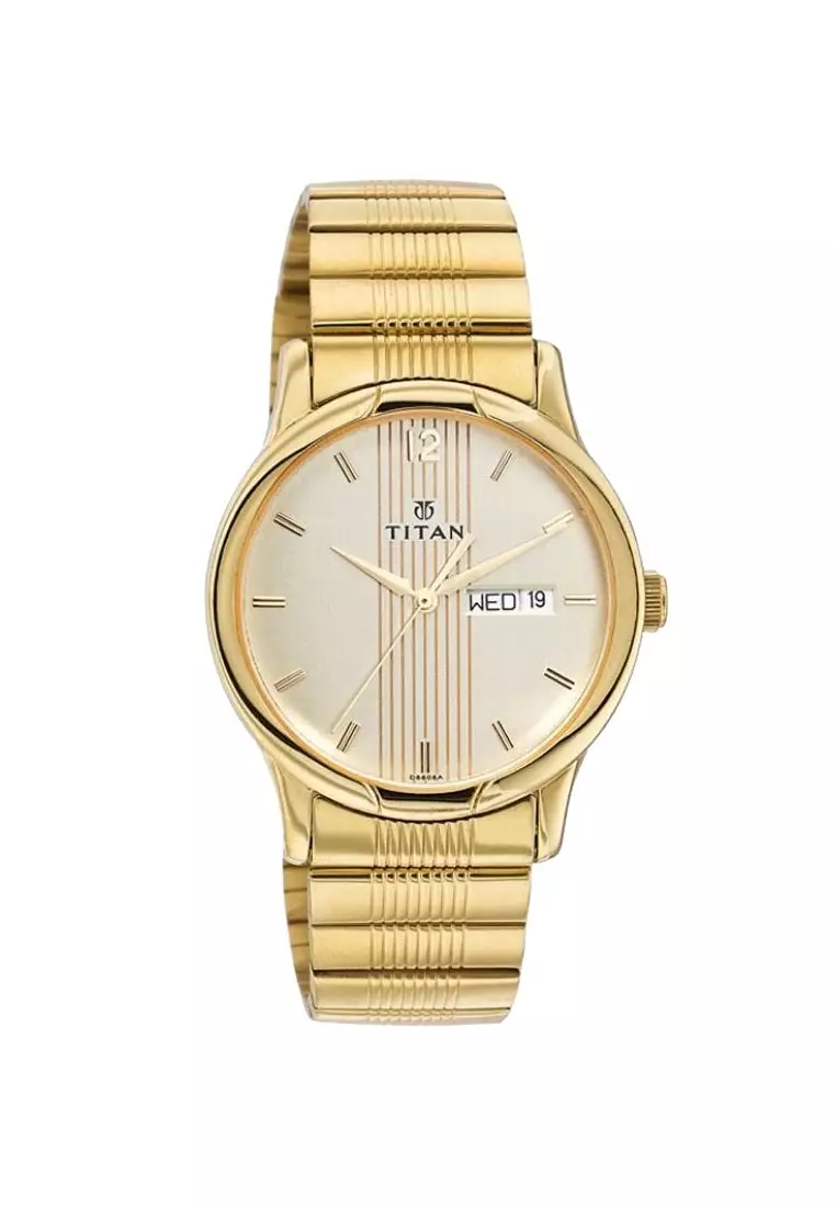 Buy Titan Titan Karishma Gold Stainless Steel Watch For Men