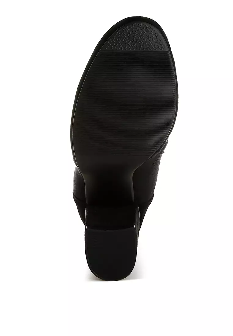 Sepatu Bot Kaus Kaki Mikrofiber Warna Hitam