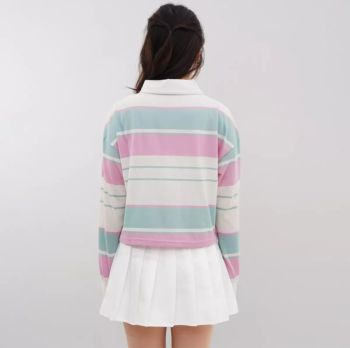 Matsuda Polo Rugby Crop top katun Annya Pink