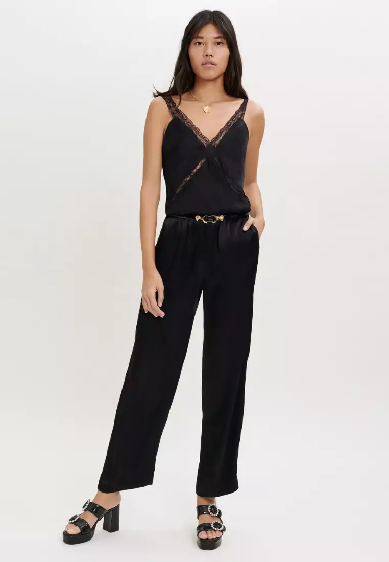 Maje clearance jumpsuit black