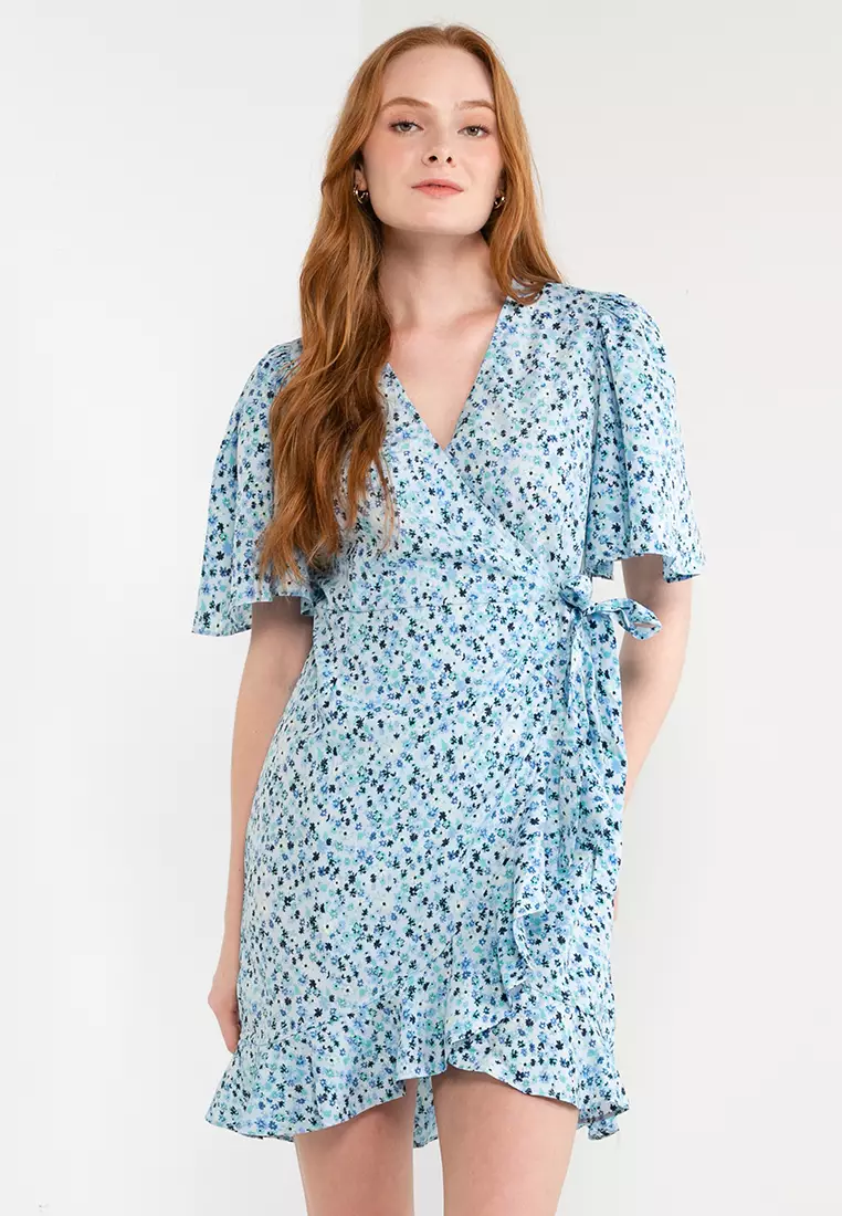 Wrap discount dresses short