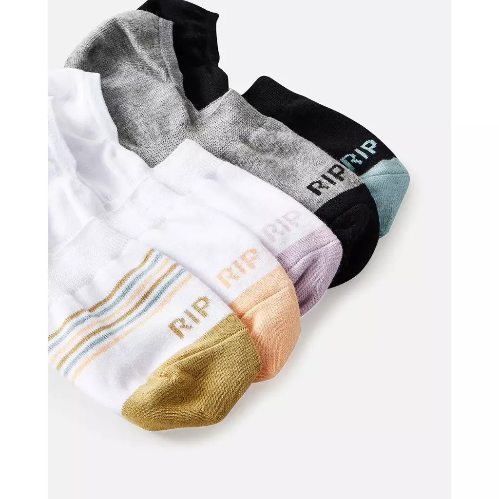 Rip Curl Kaos Kaki Women Invisible Sock - 5 Pack Multico