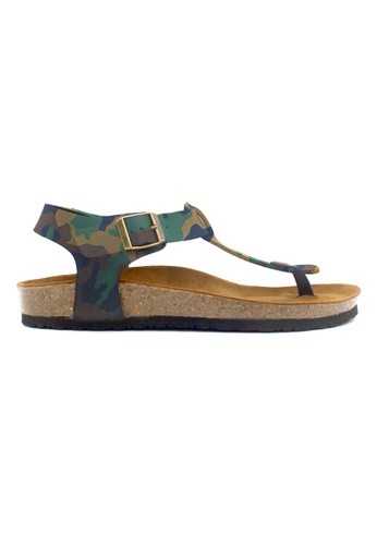 SoleSimple multi Oxford - Camouflage Leather Sandals & Flip Flops 41DF0SH211336BGS_1