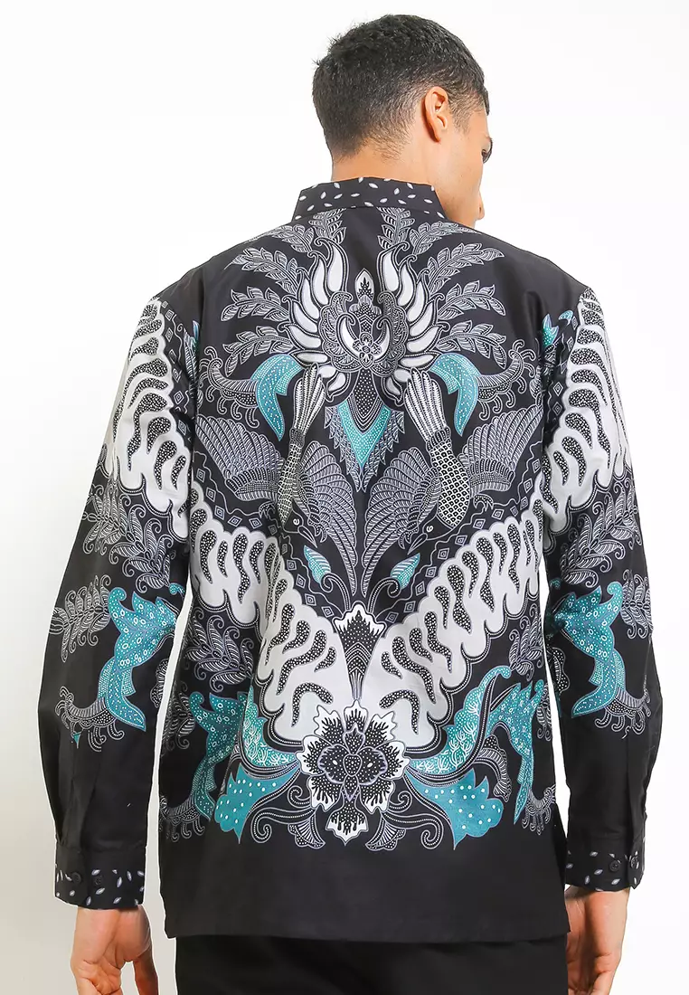 Evano Shirt Batik Kemeja Panjang Katun Pria