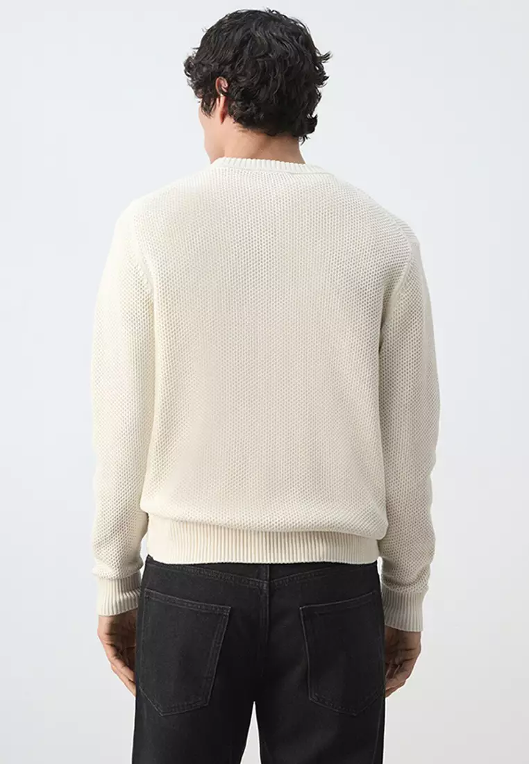 Medium-Knit Microstructure Sweater