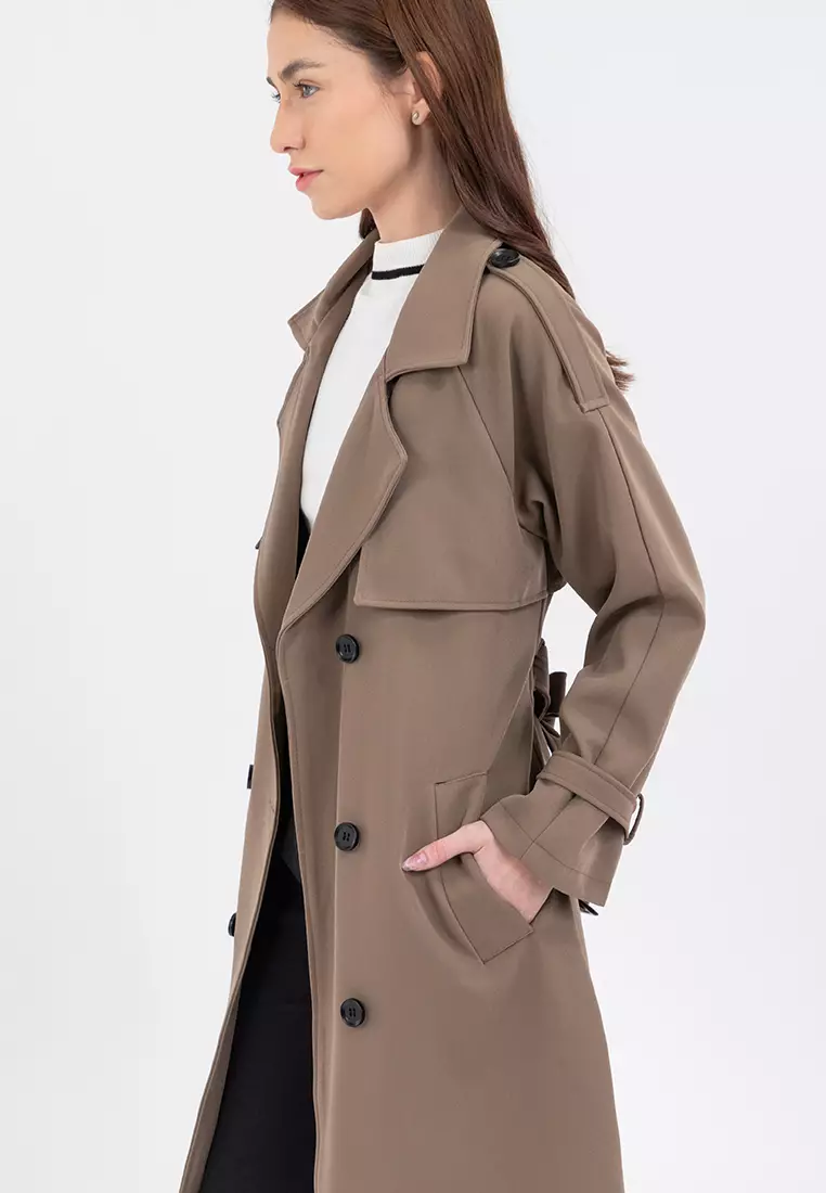 Relaxed Fit Light Trench coat