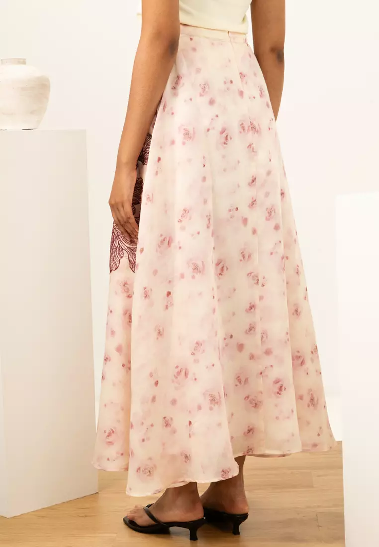 Diana Lace Patch Maxi Skirt