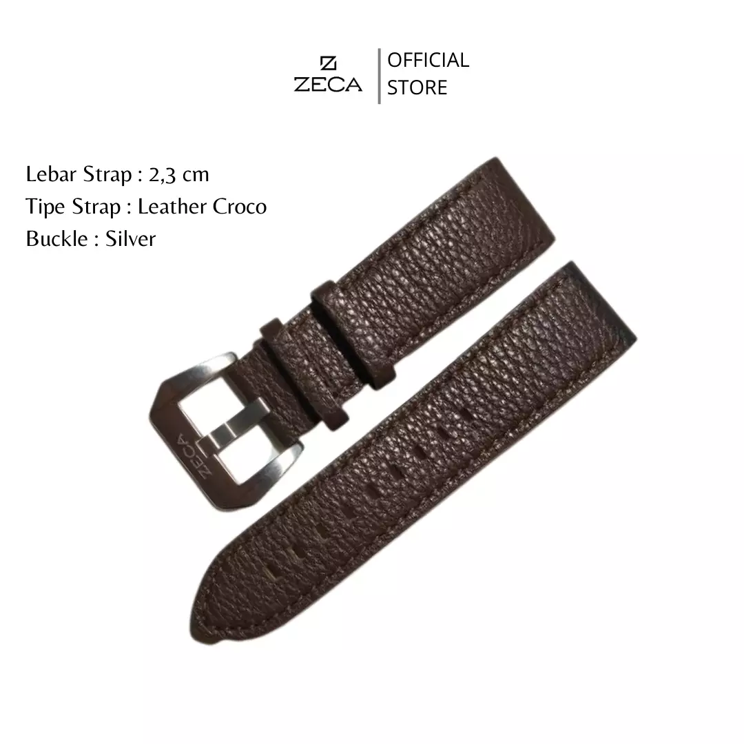 Jual ZECA Strap Jam Tangan (2,3cm) Genuine Leather Universal Kualitas