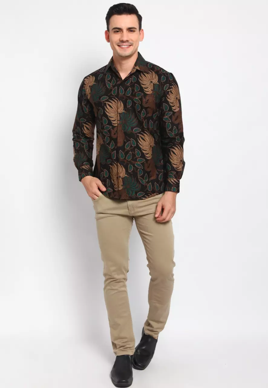 Candra Kemeja Batik Pria Premium Slimfit Modern Lengan Panjang