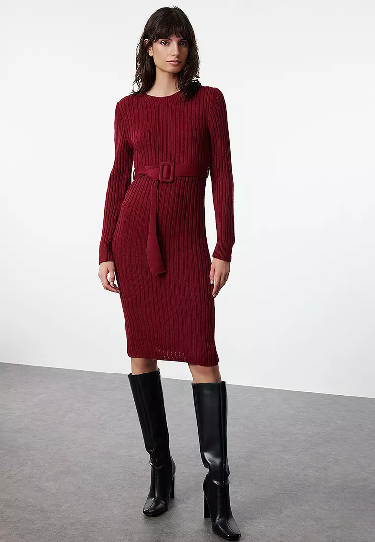 Belted Knit Dress