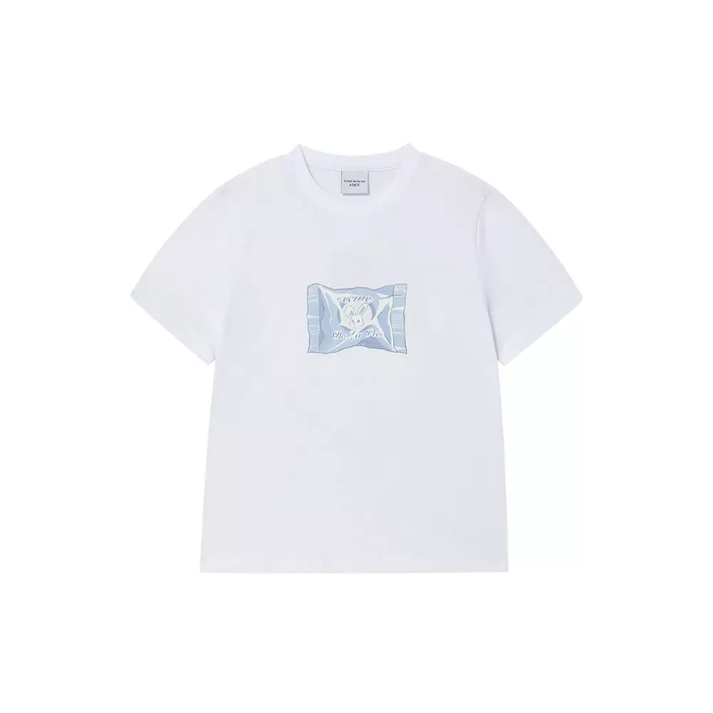 VERY BUNNY CANDY WOMAN SHORT SLEEVE T-SHIRT WHITE