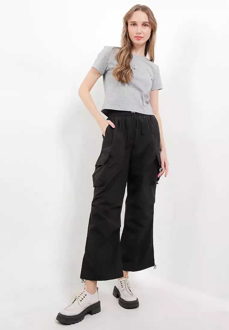Cargo Pants W/ Drawstring On Hem