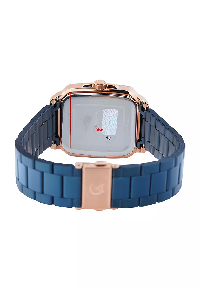 Jam Tangan Pria Alexandre Christie Classic Steel AC 8687 MDBURBU Blue - Stainless Steel