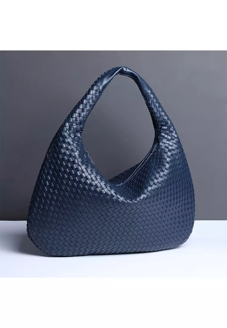 Faux Leather Woven Hobo Bag CX626