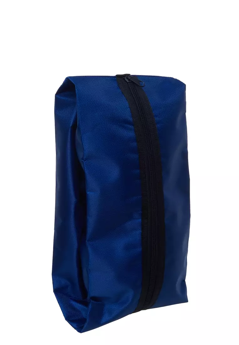 Woor Tas Sepatu Travel Shoes Bag Multifungsi Waterproof Material Nylon ORIGINAL - Blue