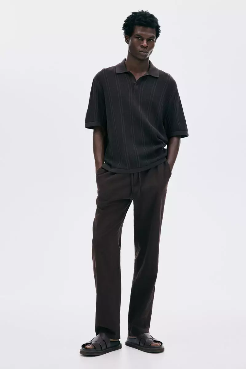 Regular Fit Linen-blend trousers