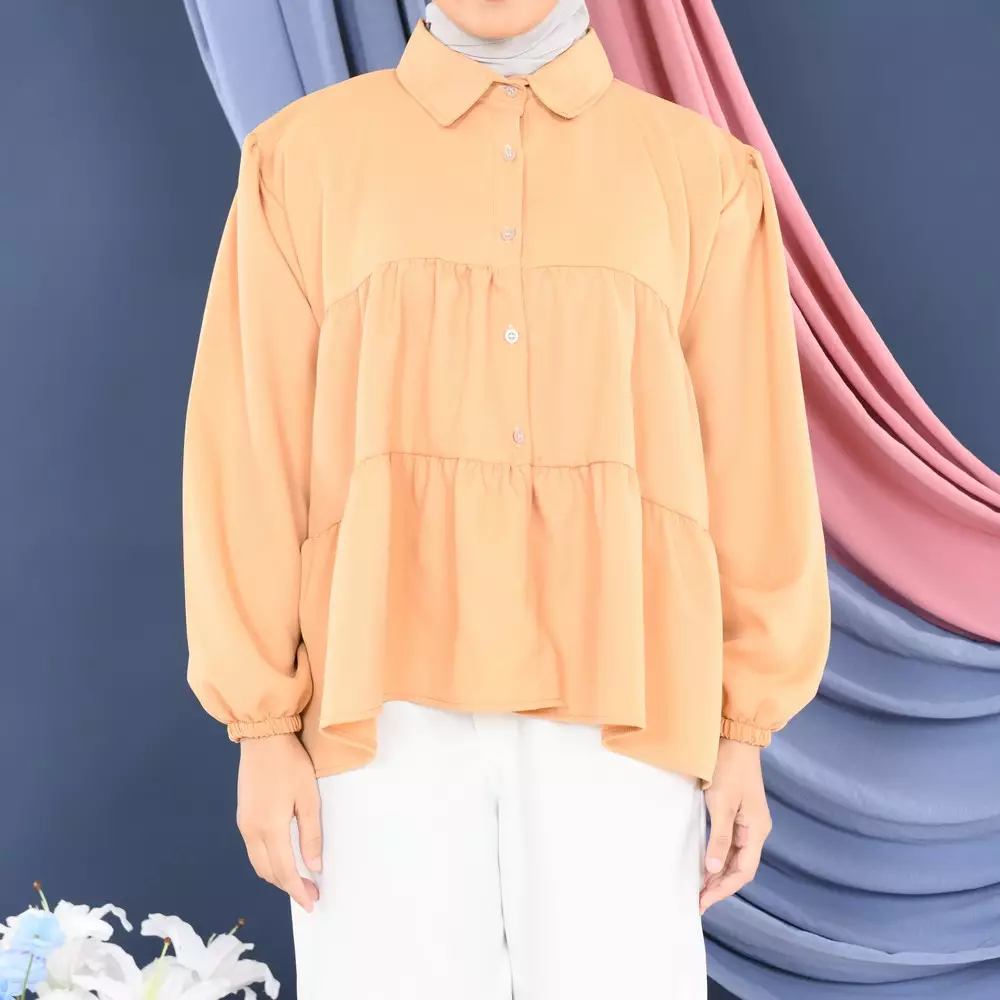 Enjely Kemeja Umpak - Biscuit M19667 R26S3