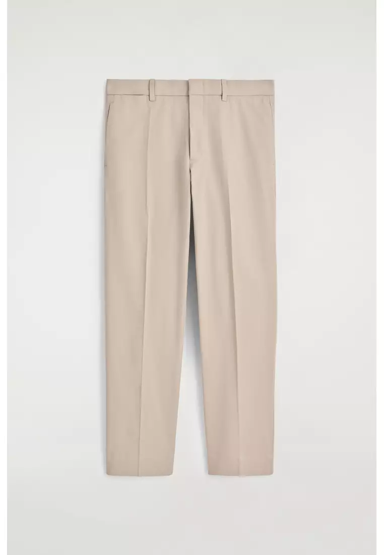 COTTON REGULAR-FIT STRAIGHT-LEG CHINOS