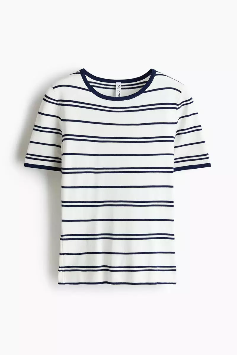 Fine-knit T-shirt