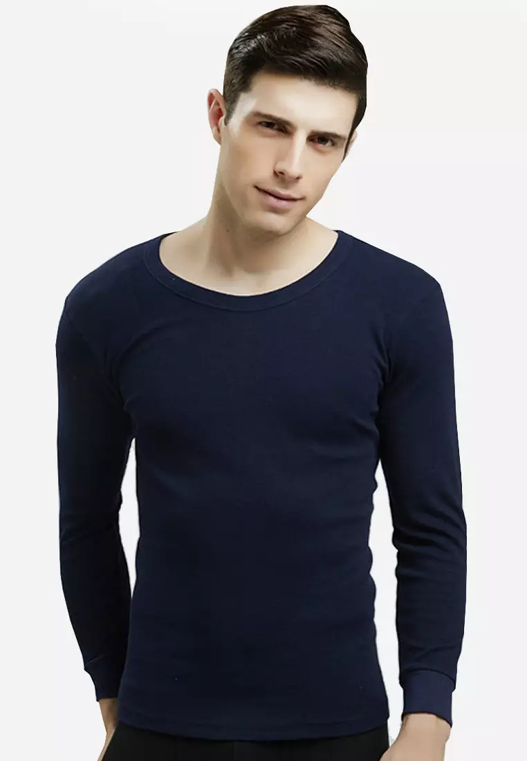 Buy Twenty Eight Shoes VANSA Pure Cotton Thin Long-sleeved Thermal  Underwear VCM-U01 in Navy 2024 Online