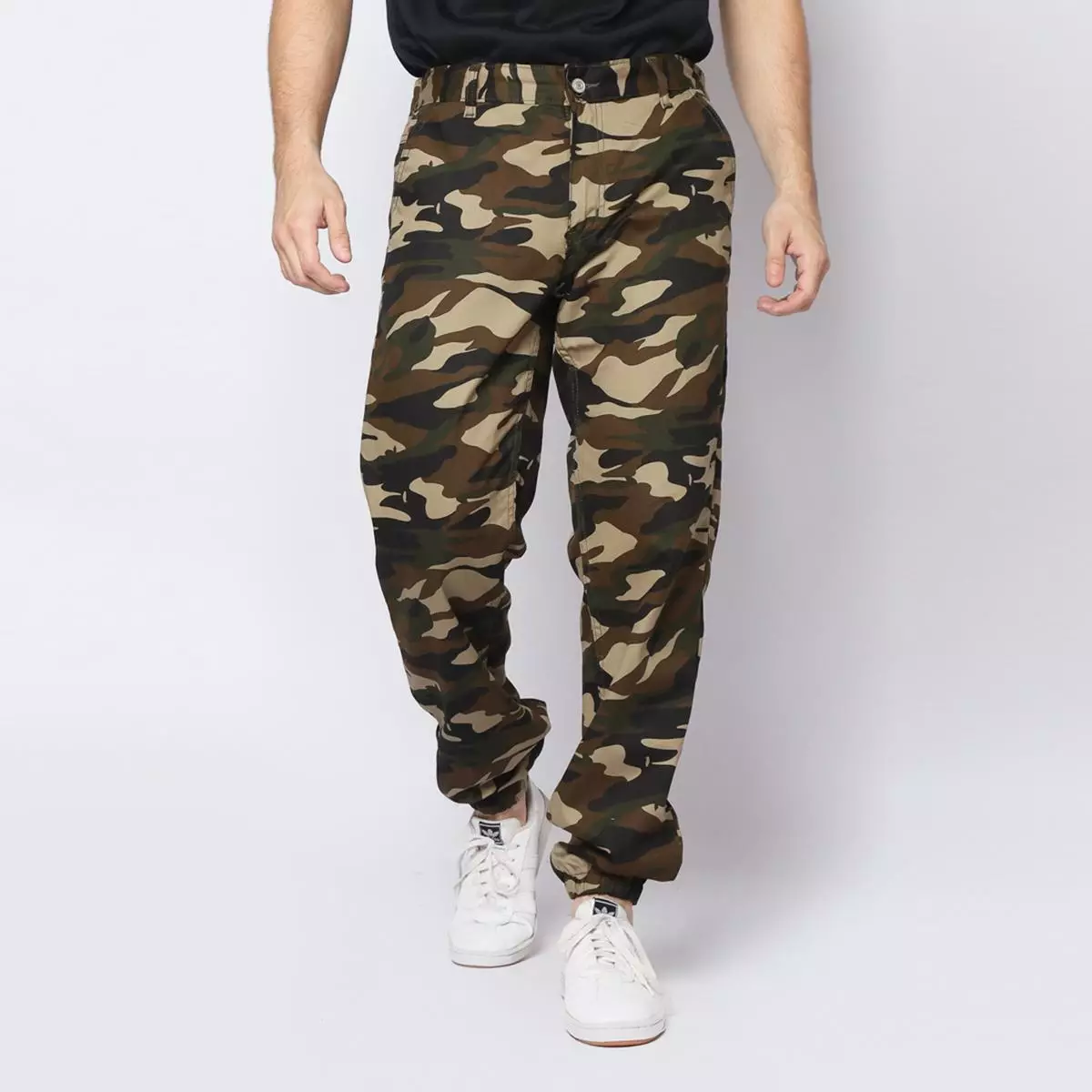 Jogger Loreng Brown Pants 142201N