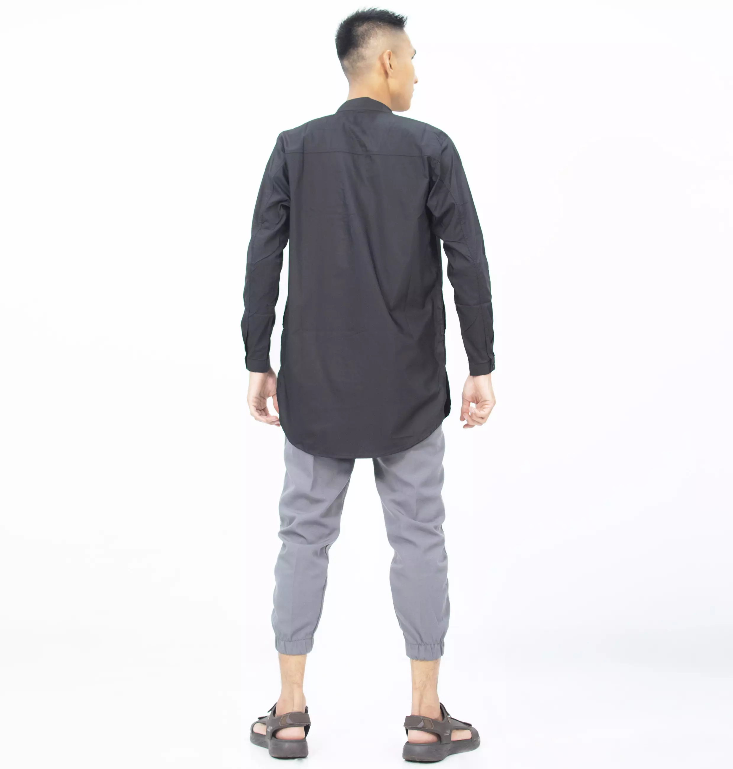 SHAMS Outfit Idul Fitri Outfit Lebaran Baju Lebaran Busana Muslim Pria Fashion Muslim Pria - HITAM