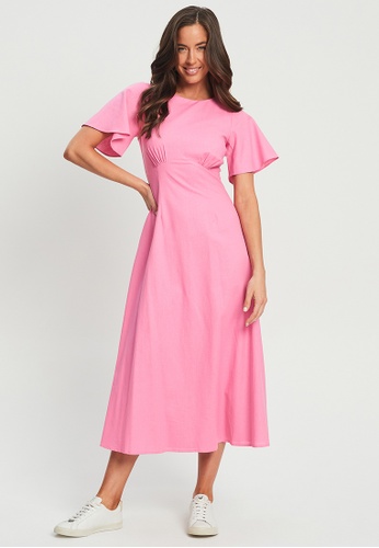 Calli pink Tashi Midi Dress D5823AA0399D74GS_1