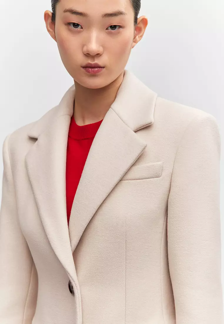 Beige 2024 wool overcoat