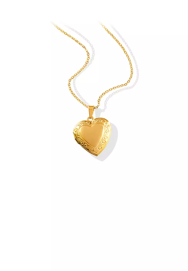Buy Glamorousky Simple Fashion Plated Gold 316L Stainless Steel