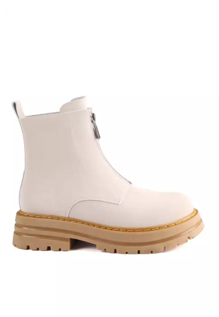 Discount on Twenty Eight Shoes  shoes - SKU: VANSA Front Zip Platform Martin Boots VSW-B8172