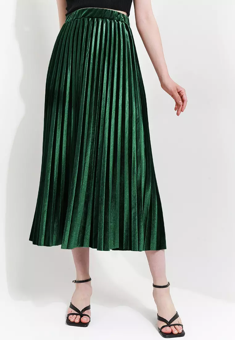 Pleated Skirt Velvet