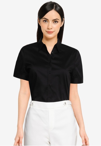 G2000 black Short Sleeve Shirt With Piping Detail 66A85AAE842F0DGS_1