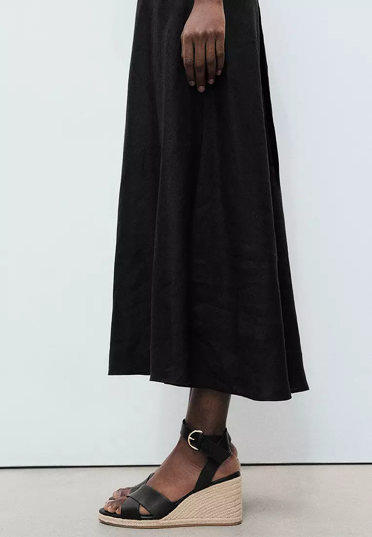 Wedge Sandals with Crisscross Straps